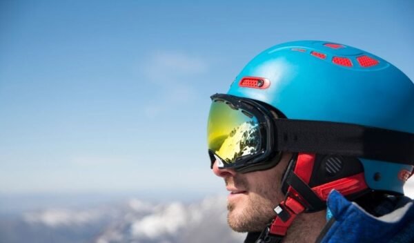 GoLight YG-99 Occhiali Da Sci E Snowboard, Lenti Cilindriche Full Red Revo, Antiappannamento, UV400, Nero